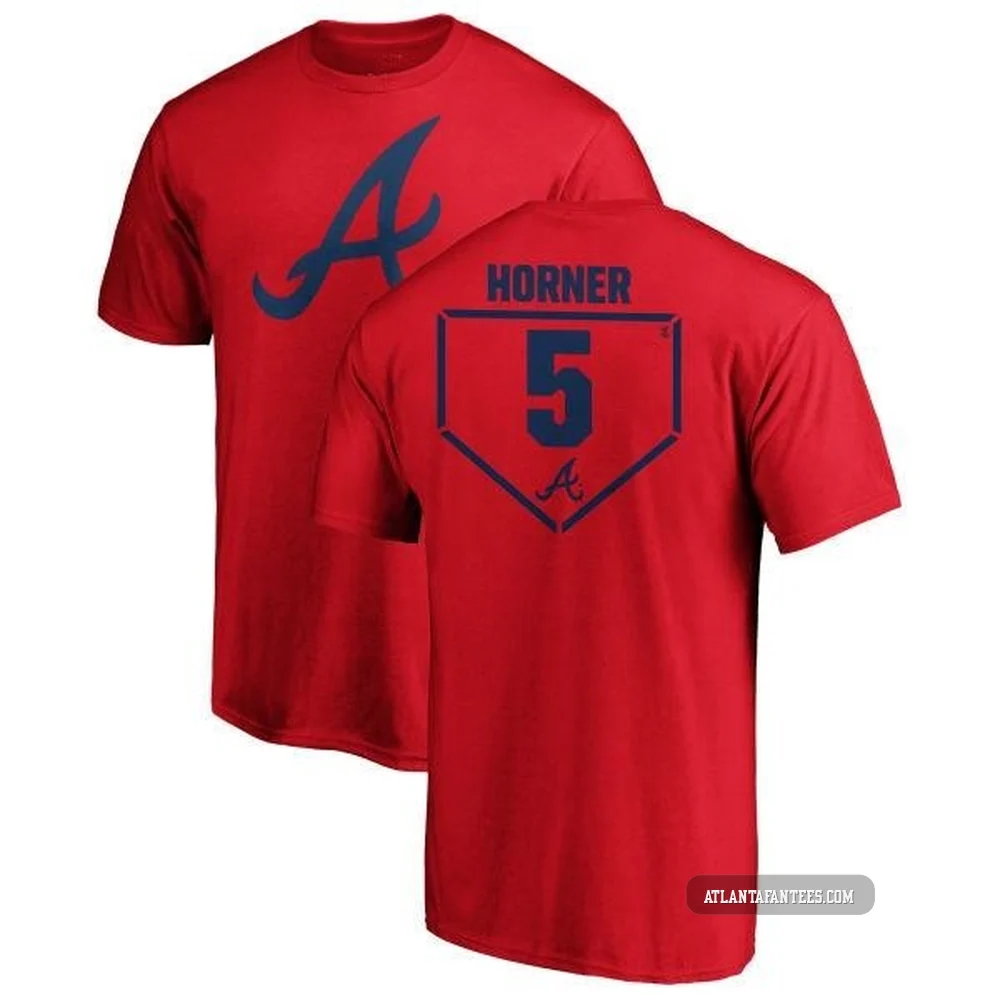 Bob Horner ＃5 Atlanta Braves Men's Red RBI T-Shirt -